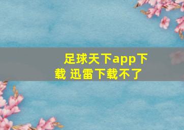 足球天下app下载 迅雷下载不了